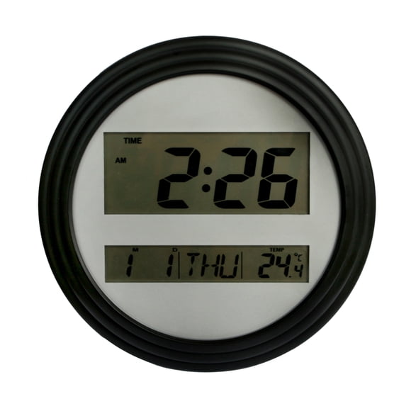 Home Trends Black Digital Wall Clock
