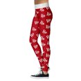 thumbnail image 1 of DYMADE Womens Christmas Workout Leggings Footless Fun Graphic Printed Cute Patterns Skinny Pants, 1 of 5