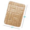 thumbnail image 2 of Clara Clark Bathroom Rugs, Velvet Memory Foam Bath Mat, Ultra Soft Non Slip and Absorbent - Tiled - Small - Beige, 2 of 6