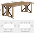 thumbnail image 2 of Tribesigns 70.87" Rectangular Dining Table for 6-8 People, Farmhouse Wooden Kitchen Dinner Table with Strong Base, 2 of 7