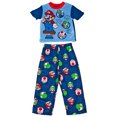 thumbnail image 1 of Nintendo Super Mario Bros Characters AOP 2-Piece Pajama Set-Size 6, 1 of 2