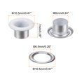 thumbnail image 2 of Unique Bargains 100PCS Grommets Eyelets 1/4 Inch (6mm) ID Hole Metal Self Backing Eyelet with Washers for Leather White, 2 of 7