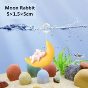 TOUMENY Floating Bear Aquarium Ornament, Cute Mini Fish Tank Decor, Underwater World Landscaping for Kids Sand Table Toys