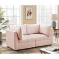 thumbnail image 3 of Meridian Furniture Jacob Sofa Modulaire en Velours Rose, 3 of 10