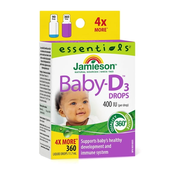 Jamieson Baby-D Vitamin D3 400 IU 360 Drops