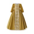 thumbnail image 3 of MKOSPLRT Robe Formelle à Manches Longues pour Filles 4-8 Ans Élégante Robe Brodée Robes Maxi pour Célébrations Culturelles Tenue de Fête, 3 of 10