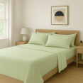 thumbnail image 2 of Comfy Bamboo World Series 4pc Microfiber Sheet Set, Queen Size Bedsheet, Sage Green, 2 of 6