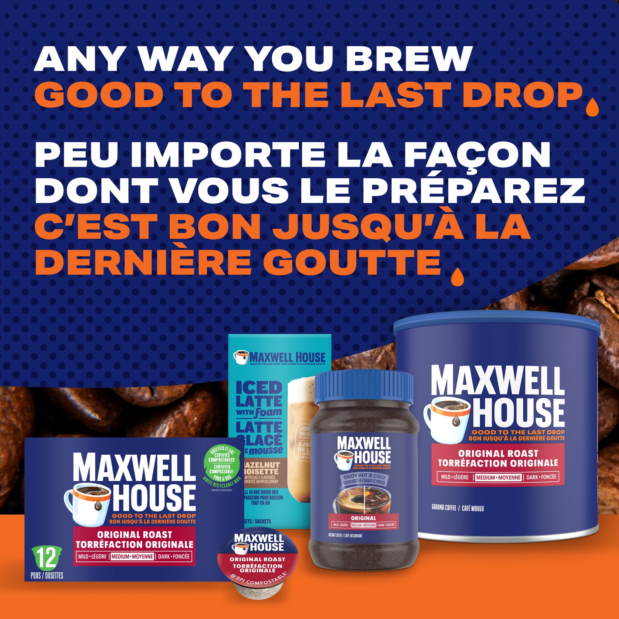 Maxwell House Original Roast Instant Coffee, 150 g Jar