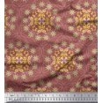thumbnail image 1 of Soimoi Poly Georgette Fabric Moroccan Damask Print Fabric by Yard 52 Inch Wide, 1 of 3