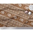 thumbnail image 2 of Soimoi polyester Crepe Fabric Aztec & Tribal Elephant Animal Fabric Prints By Yard 42 Inch Wide, 2 of 3