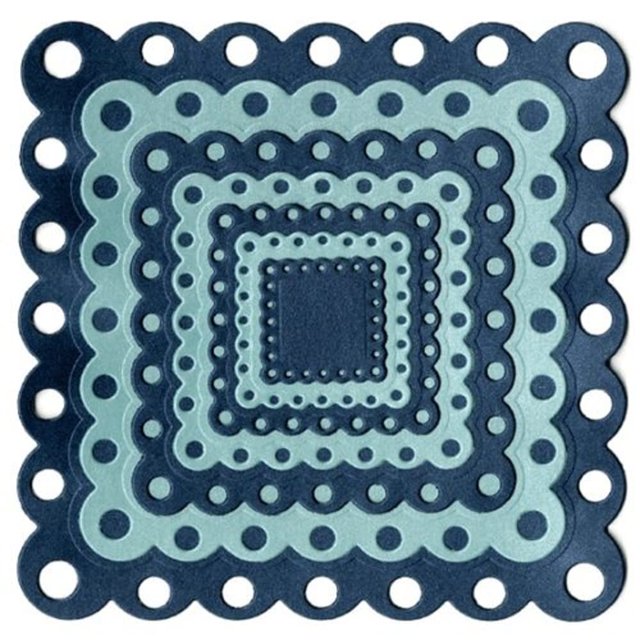 QUICKUTZ We R Memory Keepers Nesting Eyelet Squares Cookie Cutter Die