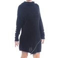 thumbnail image 3 of bar III Womens Zipper Tunic Sweater, Black, Small, 3 of 5