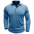 thumbnail image 4 of KIHOUT Chandails pour Hommes à Manches Longues Musclé Robuste Basique Blouse de Couleur Unie T-Shirt à Manches Longues Col Rond Blouses et Chemises LB/L2, 4 of 7