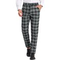 thumbnail image 1 of INSPIRE CHIC Pantalon à Carreaux pour Homme, Léger, Coupe Régulière, devant Plat, 30, Noir, 1 of 7
