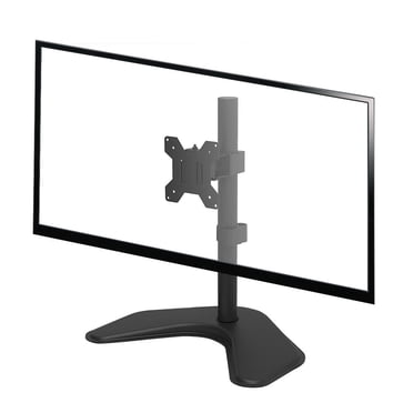 Bras Simple pour Moniteur pour Écrans de 17 Pouces à 32 Pouces, Support de Bureau pour Moniteur Entièrement Ajustable avec Rotation ±90° et Inclinaison ±45°, VESA 75x75 mm Ou 100x100 mm, Supporte jusqu'à 19,8 Lb