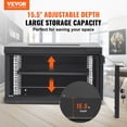 thumbnail image 2 of VEVOR 6U Wall Mount Network Server Rack Cabinet Enclosure 15.5'' Deep Door Lock, 2 of 9
