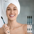 thumbnail image 1 of FcBaudy Manual Toothbrushes, Extra Soft Toothbrushes Exquisite Narrow-Headed And Gold Adult Toothbrush With Individually Packaged Soft Bristles For Home Use And Gentle Experience Manual Tooth brush, 1 of 7