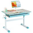 thumbnail image 1 of Costway Height-Adjustable Kids Desk Children Study Table with Tilt Desktop & Book Stand Blue, 1 of 9