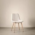 thumbnail image 3 of Bouclair Beige Fabric and Metal Dining Chair, 3 of 10