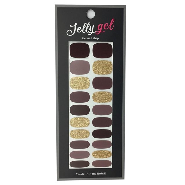 Gravity Threads Jelly Gel Nail Strips - Brown/Gold