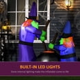 thumbnail image 4 of HOMCOM Colorful 5.5ft Inflatable Halloween 2 Witch Display LED Outdoor Yard, 4 of 10