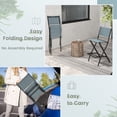 thumbnail image 2 of Topbuy Tabourets de Bar d'Extérieur Pliants - Ensemble de 4, Bleu, 2 of 6