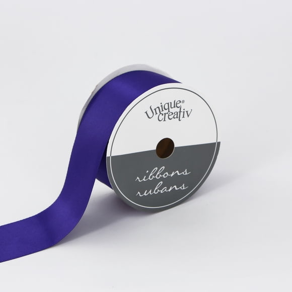 UNIQUE CREATIV Satin Ribbon 38 mm (1.5 in) × 3.65 m (1½ in × 4 yd), violet, 3.66 m (12 ft)