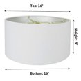 thumbnail image 2 of Home Concept 2 Light 16 Inch Swag Hanging Drum Pendant, White Linen, 2 of 4