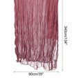 thumbnail image 2 of Unique Bargains 11Ft Cheesecloth Table Runner 35 x 134 Inch Rustic Gauze Tablecloth, Burgundy, 2 of 7