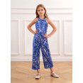 thumbnail image 4 of HULIJA Combinaison à Sequins pour Filles, Tenue de Concours Formelle, une Pièce Sans Manches, Bleu Royal 10, 4 of 7