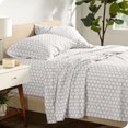 thumbnail image 1 of Bare Home Ultra-Soft Sheet Set - Premium 1800 Collection - Deep Pockets - 4-Pieces - Full, Pennytile - Stone/White, 1 of 7