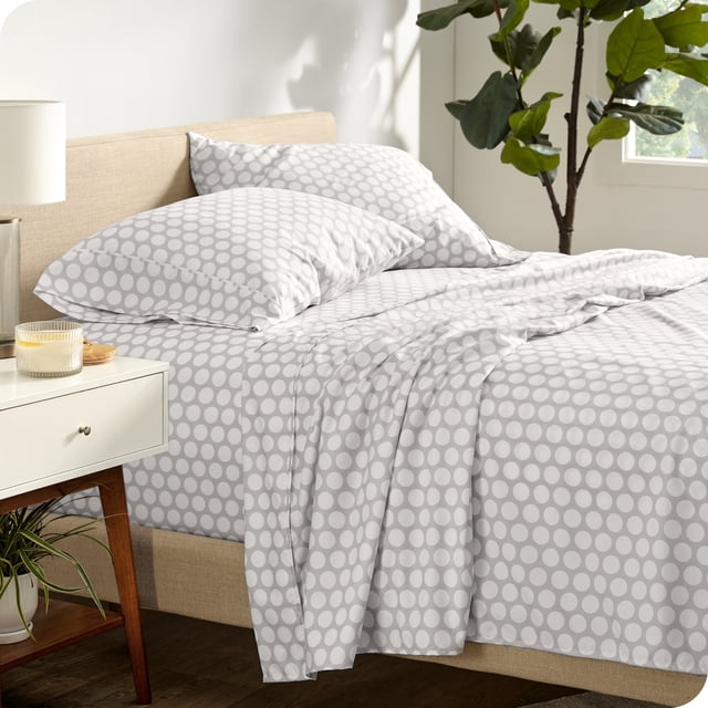 Bare Home Ultra-Soft Sheet Set - Premium 1800 Collection - Deep Pockets - 4-Pieces - Full, Pennytile - Stone/White