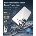 thumbnail image 4 of KOMI for Samsung Galaxy S25 Case: for Galaxy S24 Case Military Grade Drop Protection Anti Yellowing Cell Phone Cover - Rugged Shockproof Protective Bumper Transparent Cases Black, 4 of 5