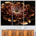 thumbnail image 1 of Tableau à toile imprimée numérique florale Design Art Fleur fractale brune, 1 of 3
