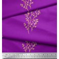 thumbnail image 2 of Soimoi Purple polyester Crepe Fabric Artistic Leaves Decor Fabric Printed Yard 52 Inch Wide, 2 of 3