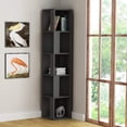 thumbnail image 1 of JV Home Piano Collection 64 Inch 5-Tier Corner Bookcase Stylish Bookshelf Shelving Storage for Living Room Kitchen Laundry Bedroom (Anthracite), 1 of 1