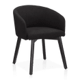 thumbnail image 1 of Bouclair Black Fabric and Wood Dining Chair, 1 of 7