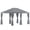 Grey, variant on Outsunny 10' x 13' Outdoor Patio Gazebo Garden Pavilion Backyard Canopy Party Tent Shelter Summer Sun Shade w/ Steel Frame and Curtains, Khaki