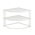 thumbnail image 2 of Corner Cabinet Organizer Corner Stackable Organizer Shelf Corner Dish Shelf  Black, 2 of 7