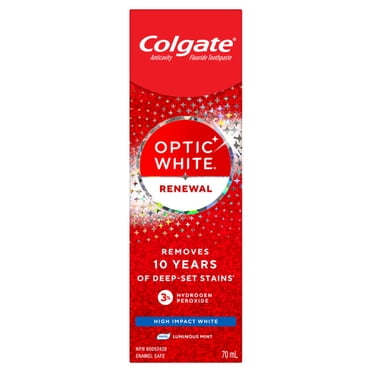 Colgate Optic White Renouveau Dentifrice avec 3 % de Peroxyde d'Hydrogène, 70 ml