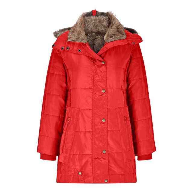 IROINID Manteau Anorak Court à Capuche pour Femme, Couleur Unie, Manches Longues, Chaud, Automne, Ouvert à l'Avant, Coupe Ample, Manteau à Fermeture Éclair, Hauts, Rouge