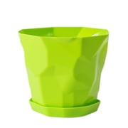 Meitianfacai Plastic Planters with Saucers, Clearance! Indoor Flower Plant Pots Modern Decorative Gardening Pot for All House Plants, Flowers, Herbs, African Violets, Aloe, Ivy, Succulents