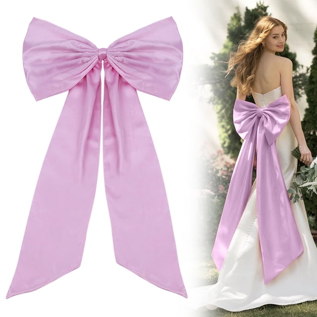 Large Bow For Room Decor 40x24 Inches Satin Ribbon Tie Birthday Decorations Giant Hanging Wall Decor For Ballerina Girls