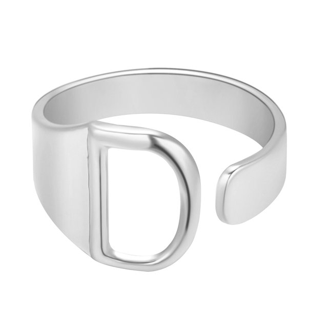 EGNMCR Rings Fashion Couple Ring Twenty Six English Letter Open Ring Couple Jewelry Letter ring