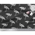 thumbnail image 2 of Soimoi Polyester Crepe Fabric Heron Block Printed Craft Fabric by The Yard 42 Inch Wide, 2 of 3