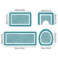 thumbnail image 3 of UsRHHA 4 Piece Bathroom Rugs Set, Absorbent Microfiber Plush Non-Slip Bath Mat with Lid Cover, Complete Bathroom Rug Collection Washable, 3 of 7