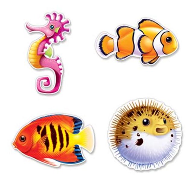 Beistle 54372 sous les Découpes de Poissons de Mer - Pack de 12