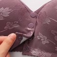 thumbnail image 4 of Fgnfyis Women's Solid Color Lace Pattern Front Buckle Non Underwire Tank Top Bra Everyday Wear Bras Purple 46, 4 of 7