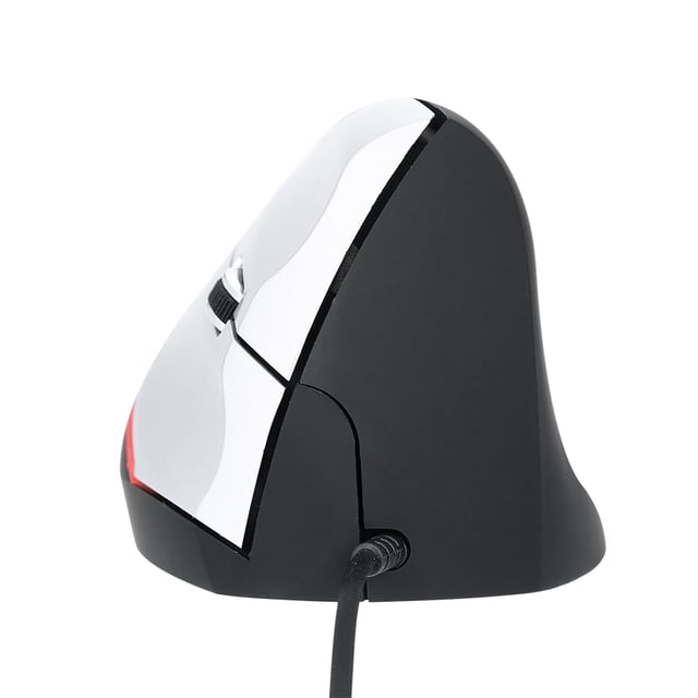 CACAGOO Vertical Wired Mouse Ergonomic Optical 3 Key Gaming Office Mouse for PC /Laptop Black