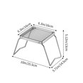thumbnail image 3 of RRJ Grille de Poêle Extérieure Pliable en Acier Inoxydable, Grille de Gril de Camping Portable pour la Randonnée avec Sac à Dos, Support Robuste pour Cuisson au Froid, Grille de Cuisson pour Foyer pour Pique-Nique BBQ, Thé Compact pour la Maison, 3 of 6